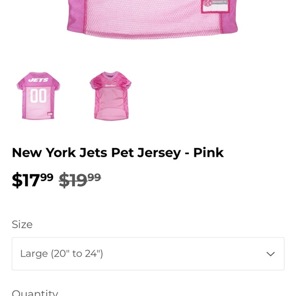 🏈 NY Jets Dog Jersey - Picture 2 of 6
